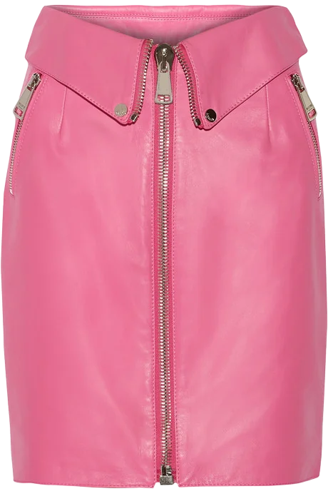 Leather Mid-Length Skirt