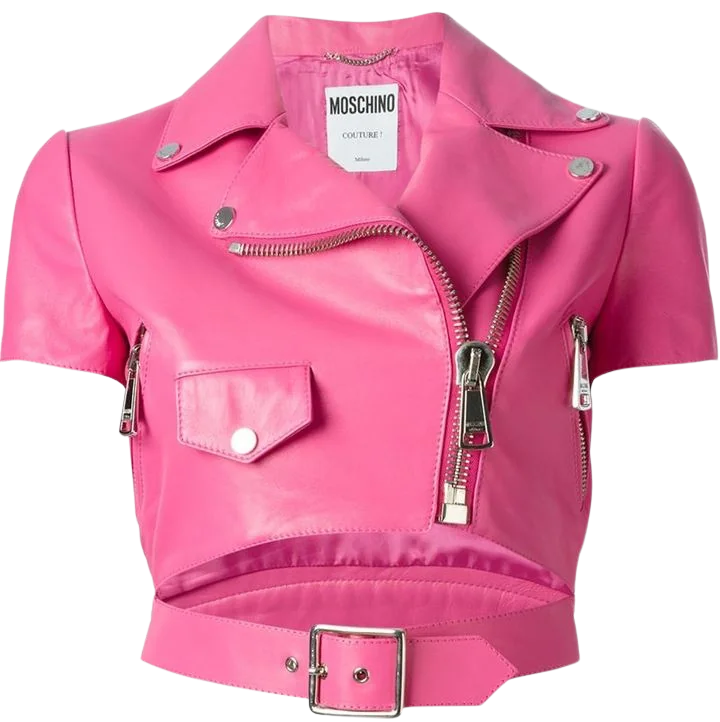 Moschino Leather Belted Jacket
