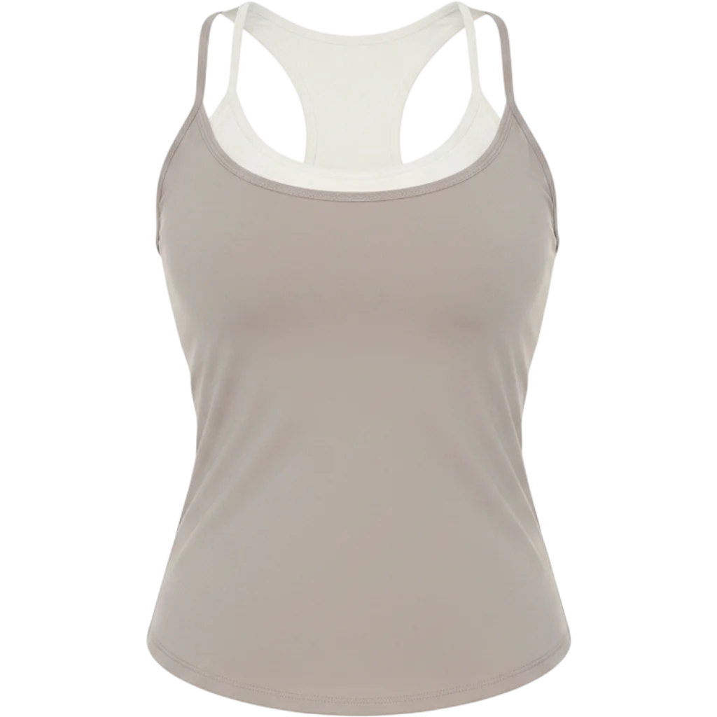 Active Layered Tank Top Beige