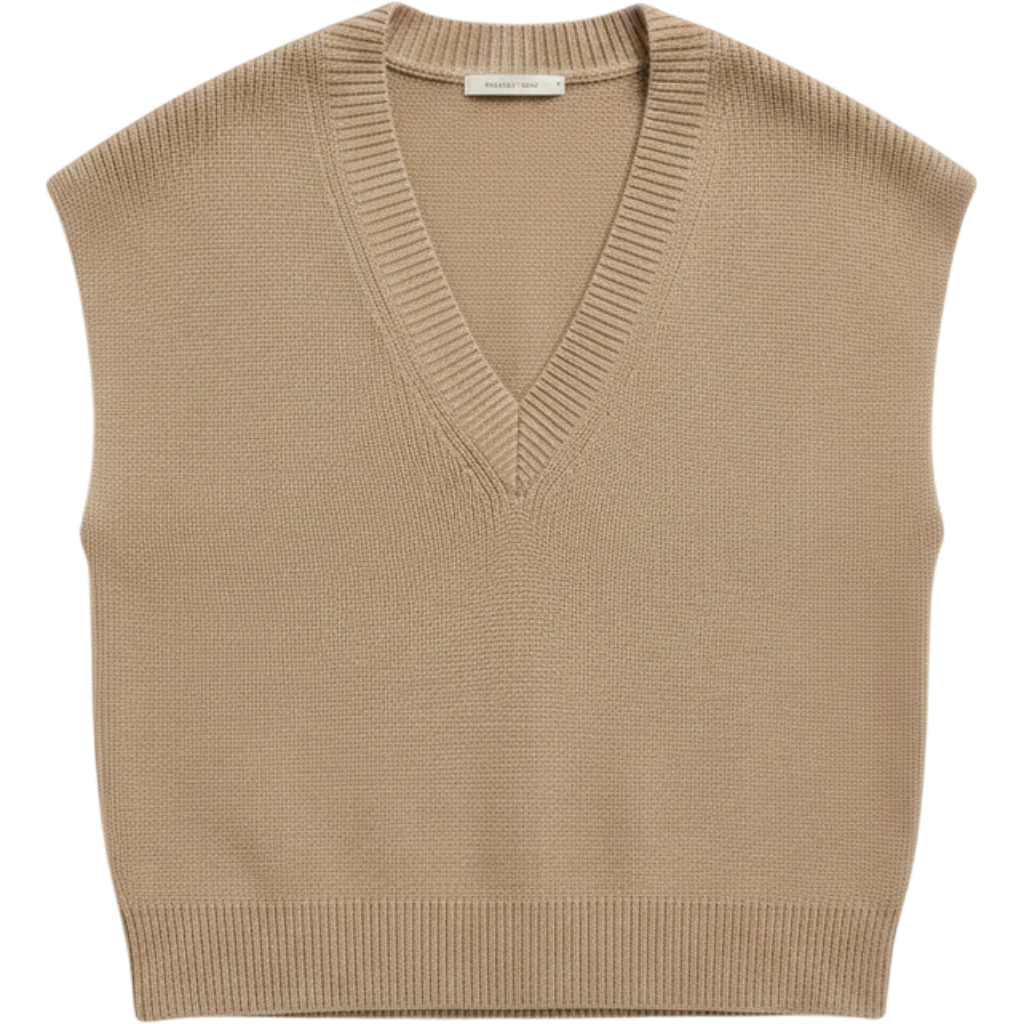 Cardigan Stitch Sweater Vest With Removable Dickie
