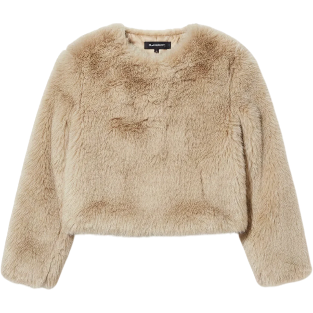 Crop Faux Fur Coat