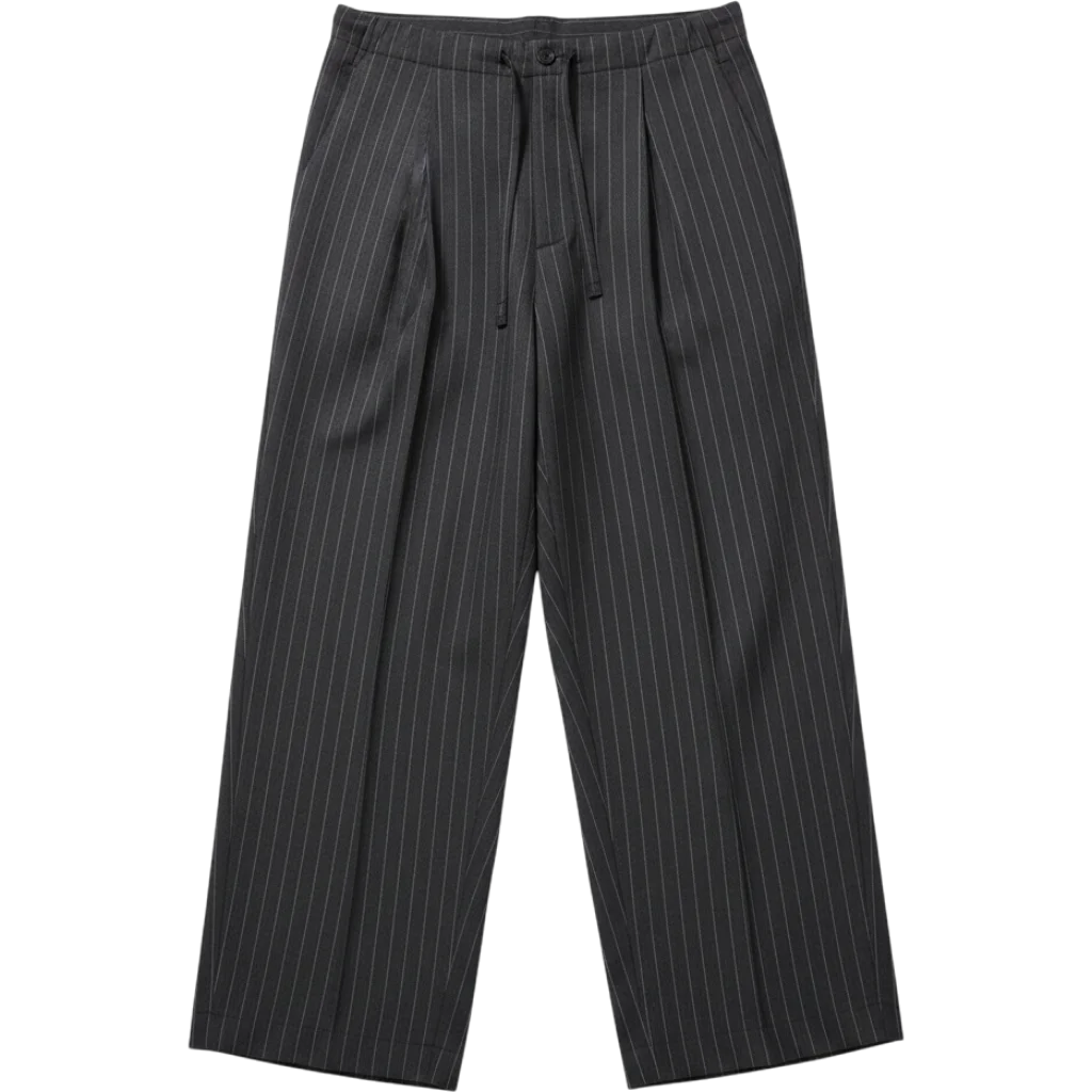 Gray Striped String Trousers
