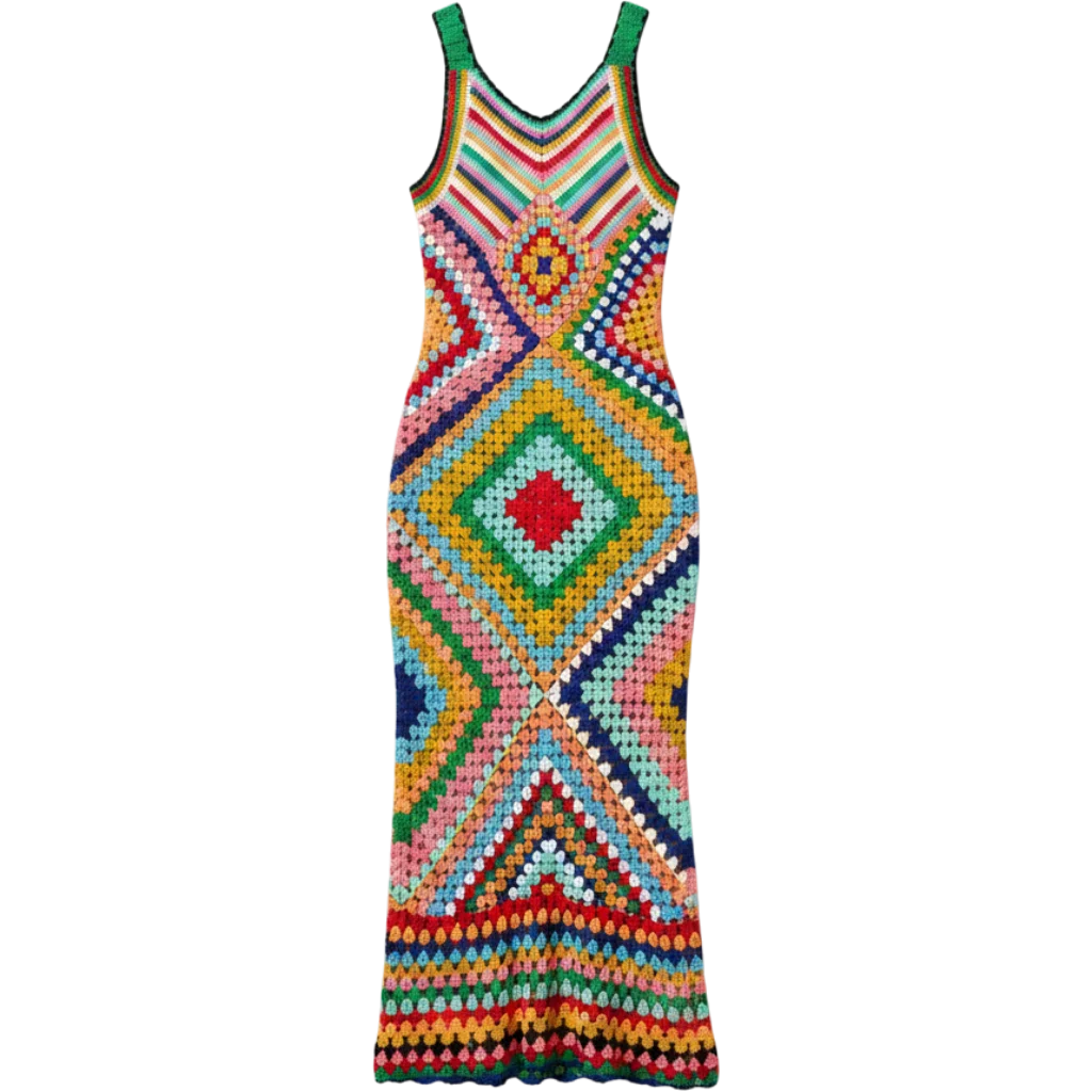 On Vacay Crochet Maxi Dress